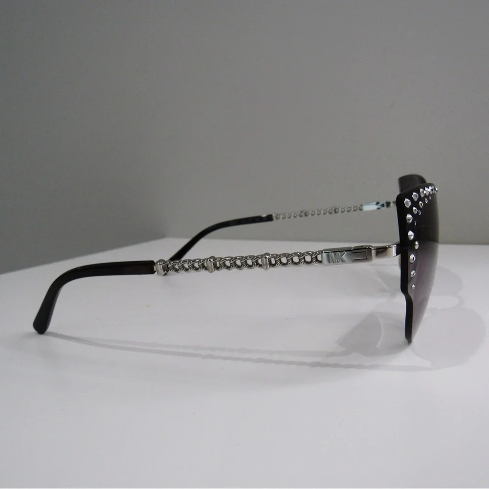 Michael Kors Black Studded Cat-Eye Sunglasses | MK1058B St. Anton - Picture 8 of 15